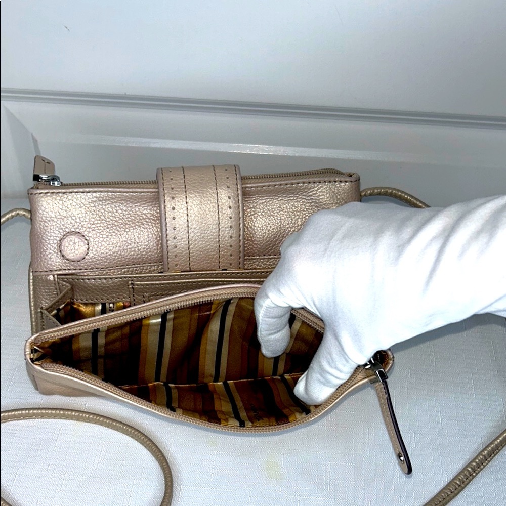 Tignanello Tan and Cream Crossbody with Soft Matte Finish Leather Vintage - Picture 9 of 17